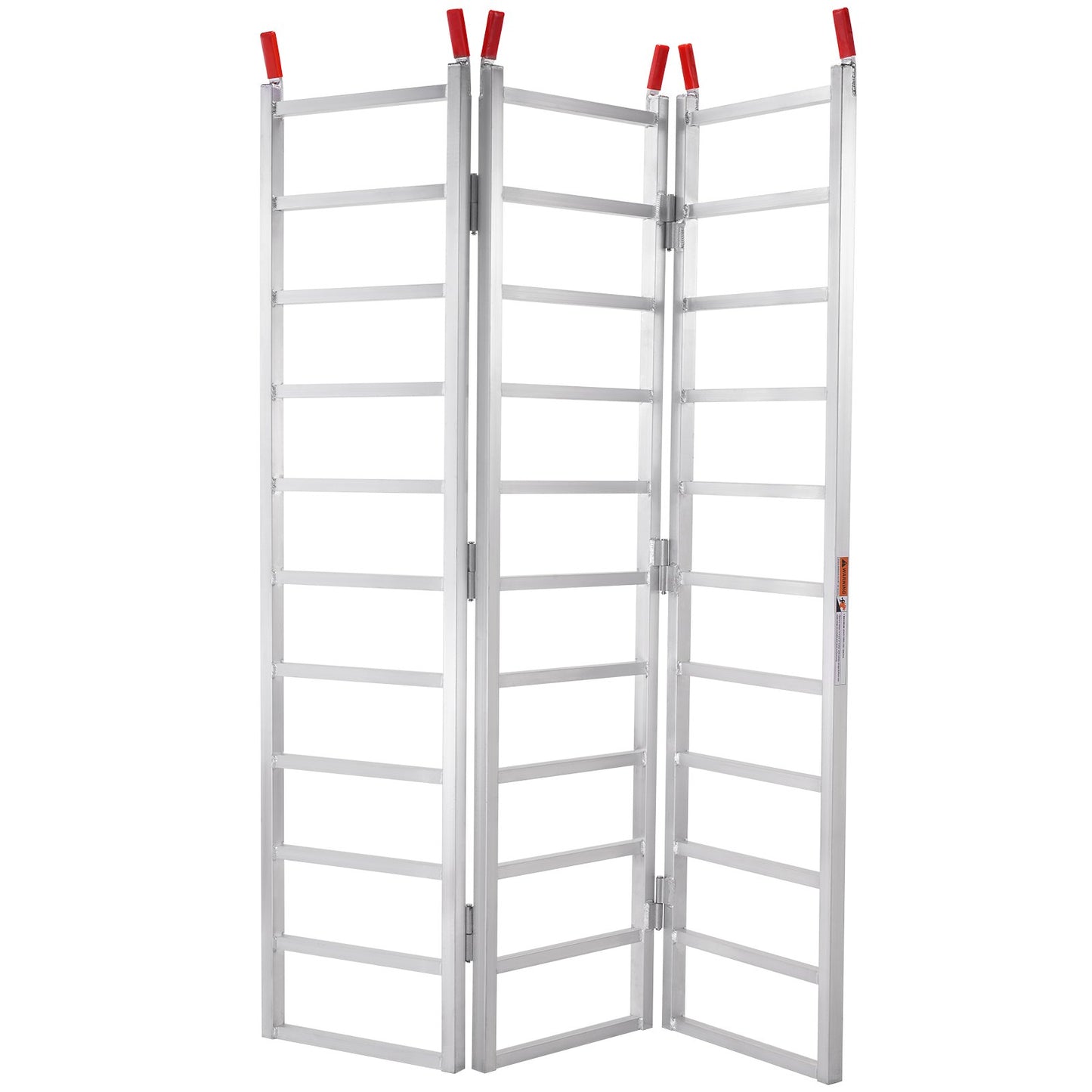 Aluminiumramper, 1500 lbs, trippelfällbar ramp med lastremmar, hopfällbar lastramp för motorcykel, traktor, ATV/UTV, lastbilar, gräsklippare, snöslunga, 77"L x 54"W, 1 st