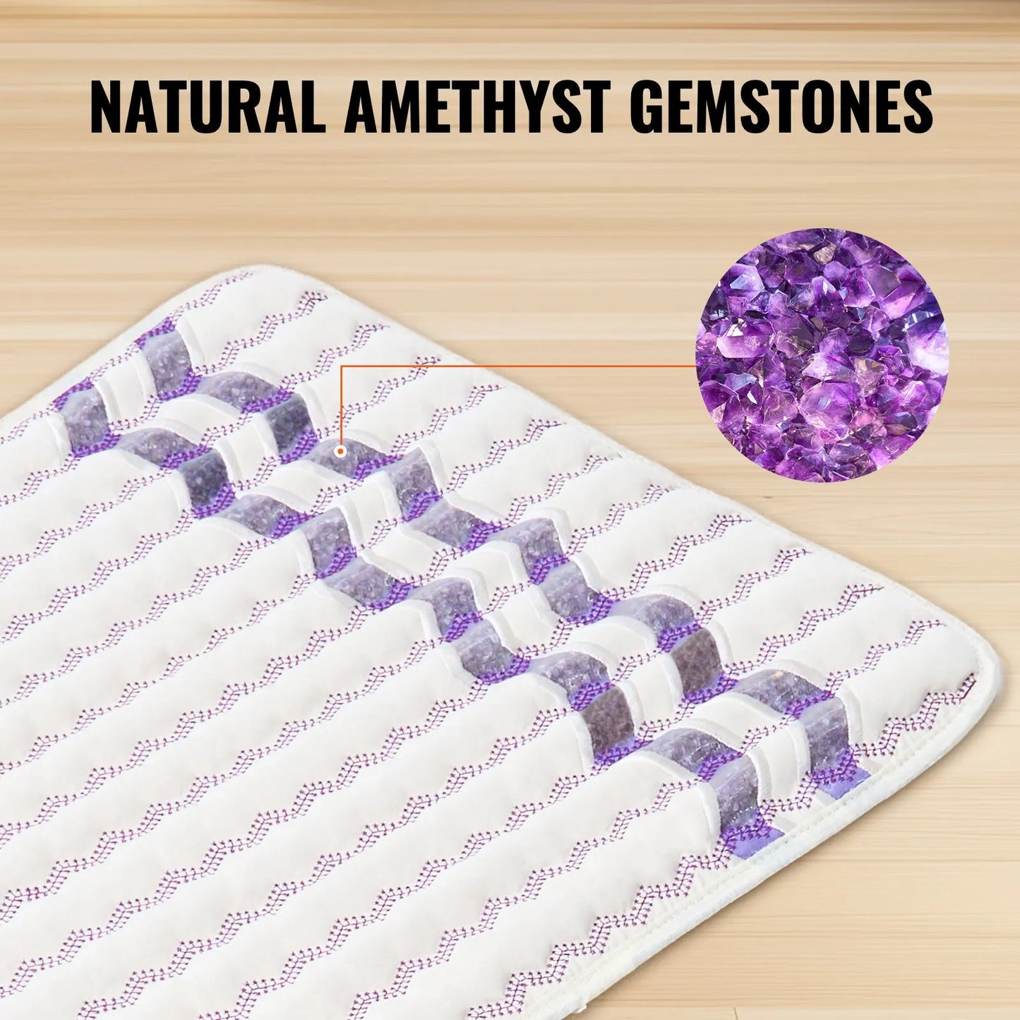 Ferninfrarot-Heizkissen, Amethyst-Stein-Heizmatte mit negativen Ionen