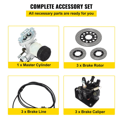 Komplett Go-Kart Brake Master Cylinder Kit KD150BRKIT Go Kart