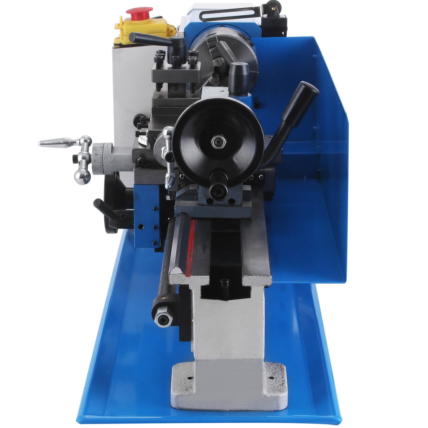 Mini Metal Lathe 7x12 Inch Precision Variable Speed 2250RPM 400W Telescopic Scale Sets Metal Wood Working Lathe Automatic with 3-Jaw Self-Centering Chuck