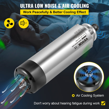 1.5KW 2220V air cooled spindle motor CNC air cooling spindle motor for CNC engraving milling machine