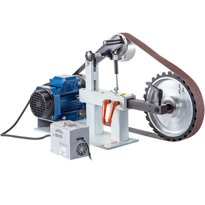 Benchtop &amp; Belt Sander Benchtop Sander 1.5KW with Ph 427 X 12" Wheel Adjustable Sanding Belt, Central Machine Belt and Disc Sander 0-2800 rpm Combination Sanders