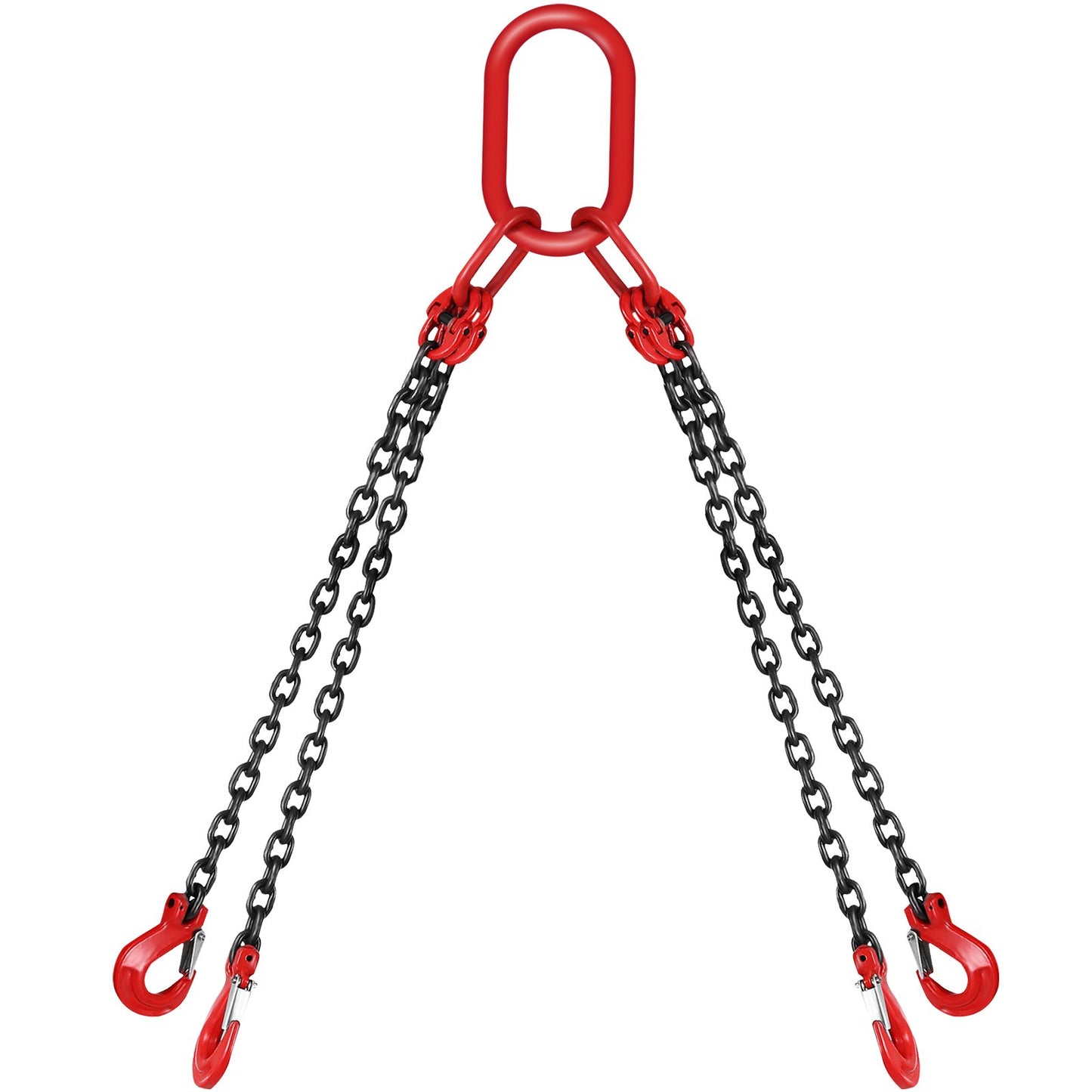 8MM Lifting Chain Sling with Hooks, 4 Legs Chain Sling Chain Sling, 1.5M Lifting Chains Chain Hanging with Shorter Crane 11023LBS/5T
