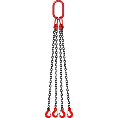 8MM Lifting Chain Sling with Hooks, 4 Legs Chain Sling Chain Sling, 1.5M Lifting Chains Chain Hanging with Shorter Crane 11023LBS/5T