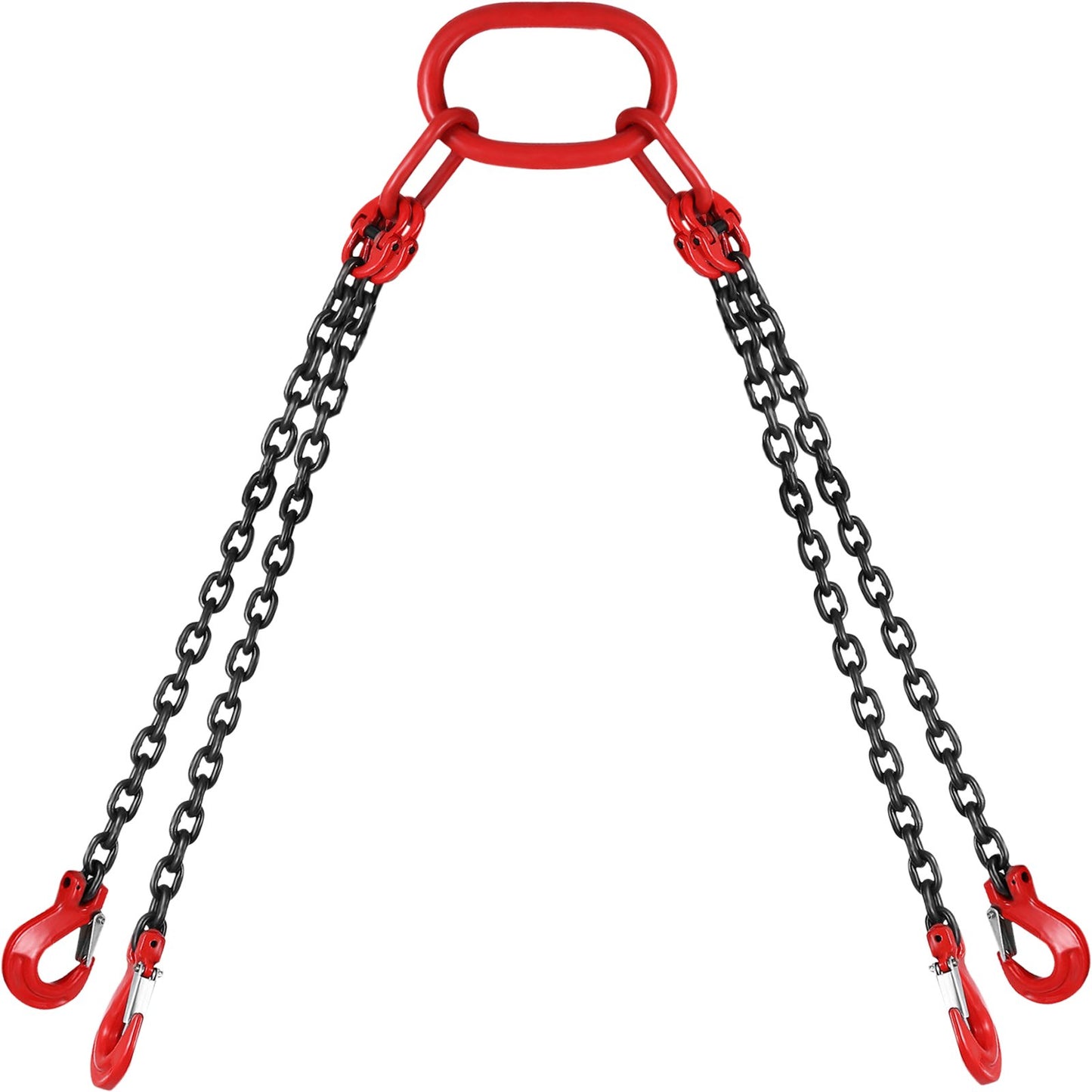 8MM Lifting Chain Sling with Hooks, 4 Legs Chain Sling Chain Sling, 1.5M Lifting Chains Chain Hanging with Shorter Crane 11023LBS/5T