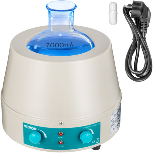 1000ml Magnetic Stirrer Heating Mantle 350W Heating Mantle Stirrer Digital Display for Round Bottom Flask