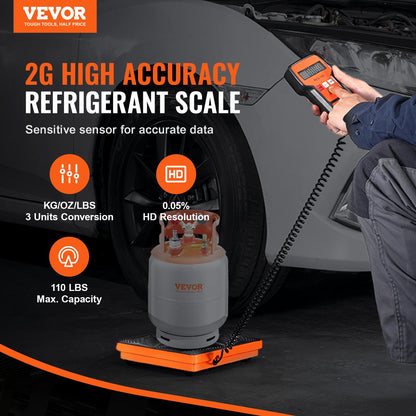 Electronic Digital Refrigerant Charging Freon Viktvåg 110LB för HVAC