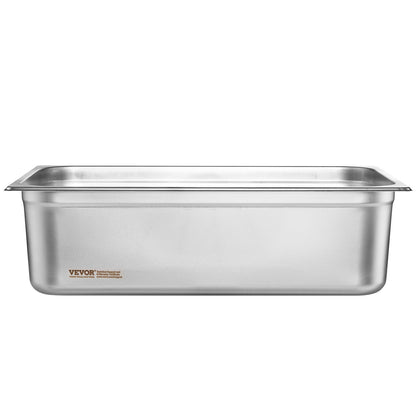 6-pack i full storlek hotellpannor Ångbordspanna rostfritt stål 6" djup