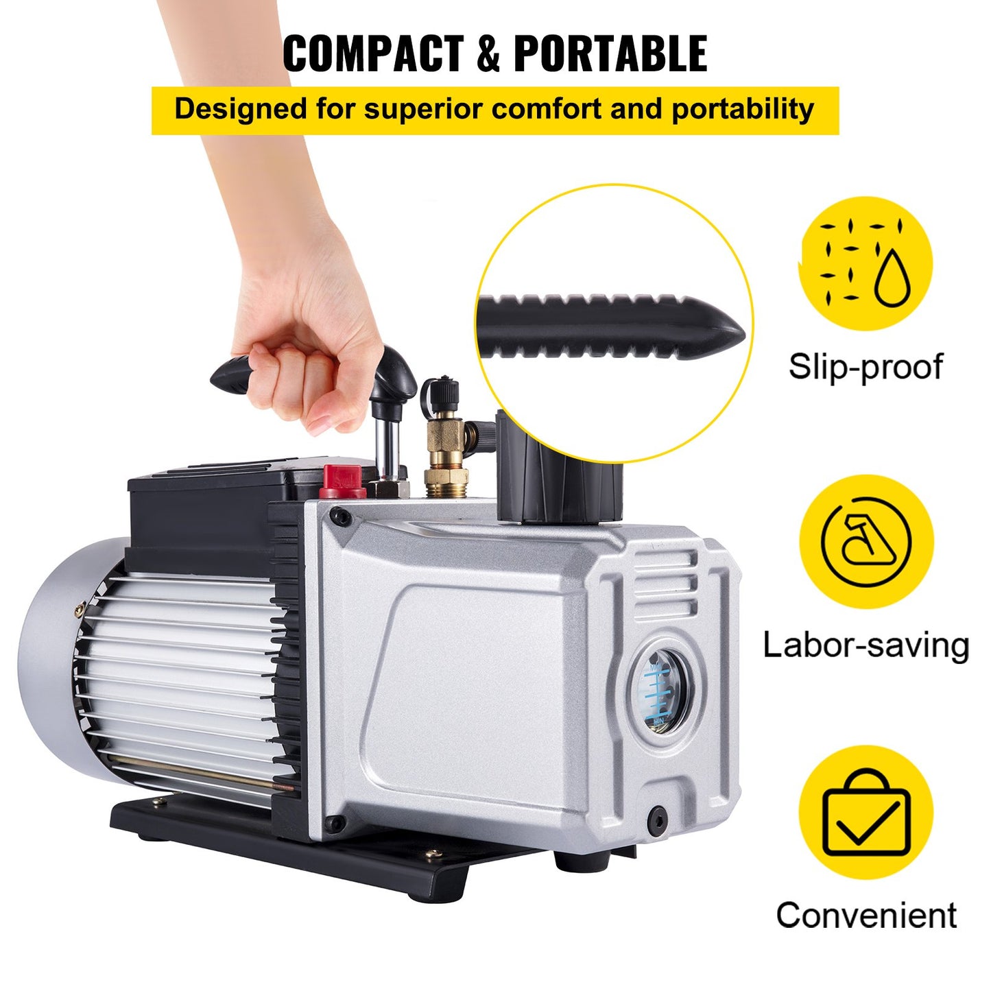 Vacuum pump Double stage 12CFM 340 L/min Inlet port 1/4