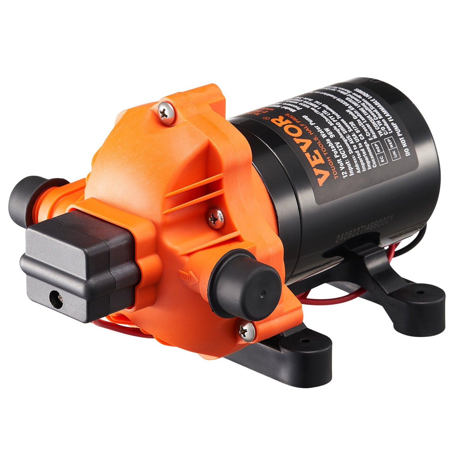 12V membranpump 3GPM 11,36 L/min 3-kammar vattenpump tryckbrytare