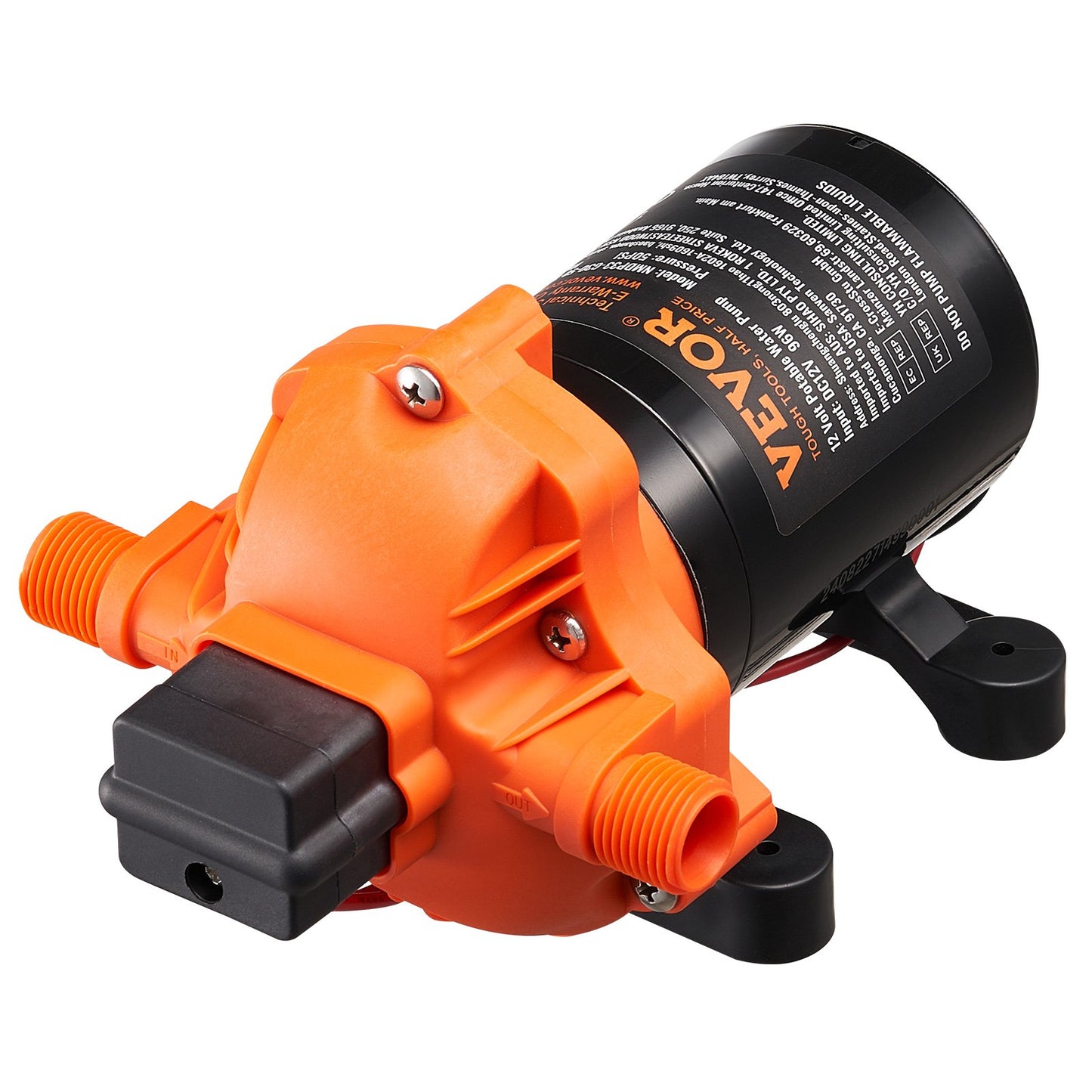 12V membranpump 3GPM 11,36 L/min 3-kammar vattenpump tryckbrytare