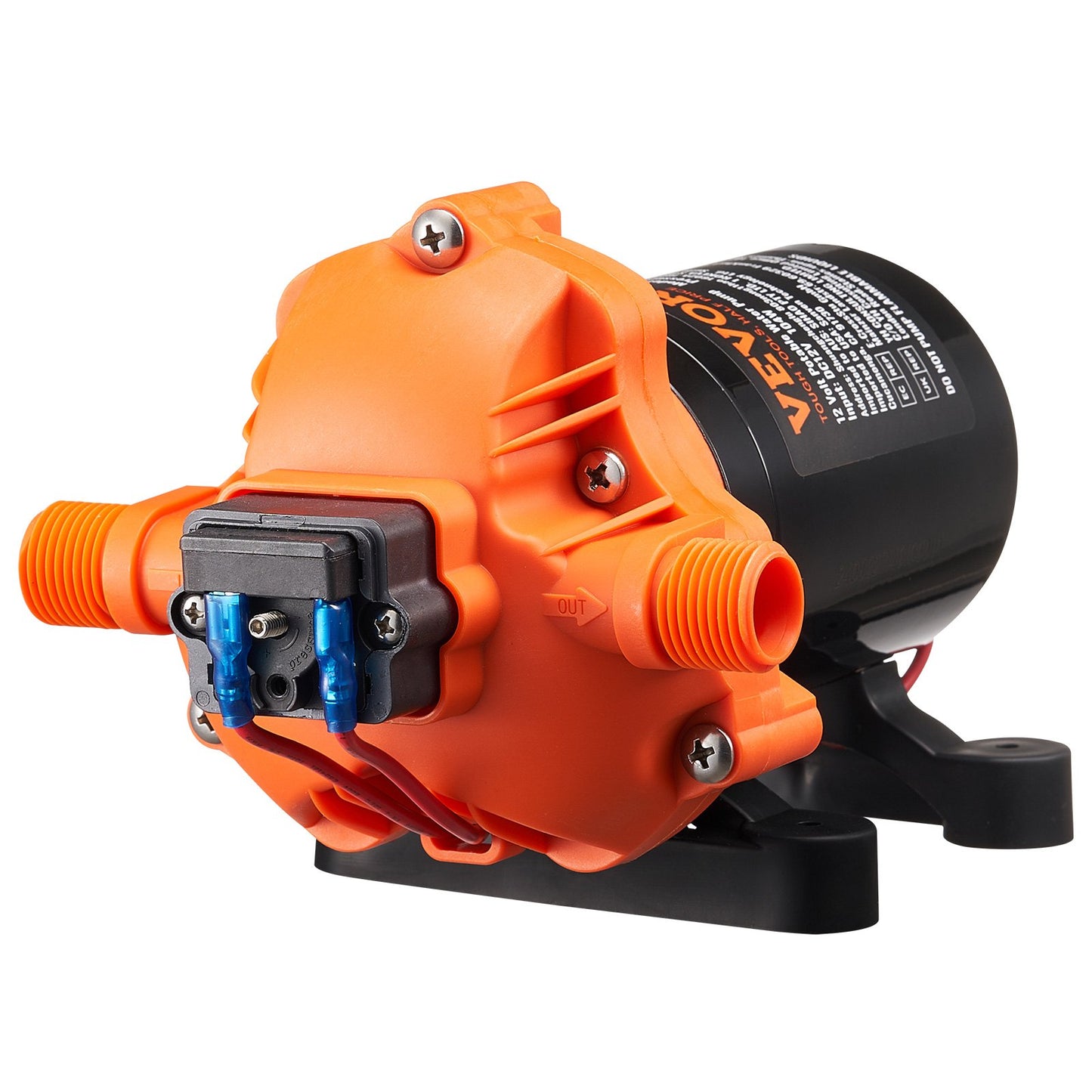 12V diaphragm pump 3.5GPM 13.25L/min 3-chamber water pump pressure switch