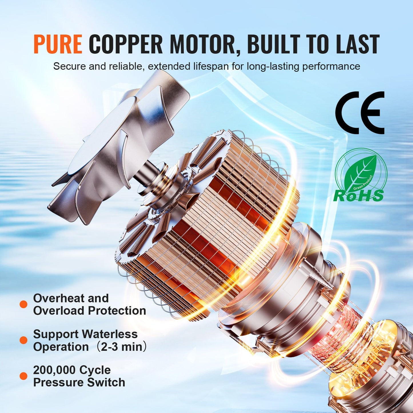 12V diaphragm pump 3GPM 11.36 L/min 4-chamber water pump pressure switch