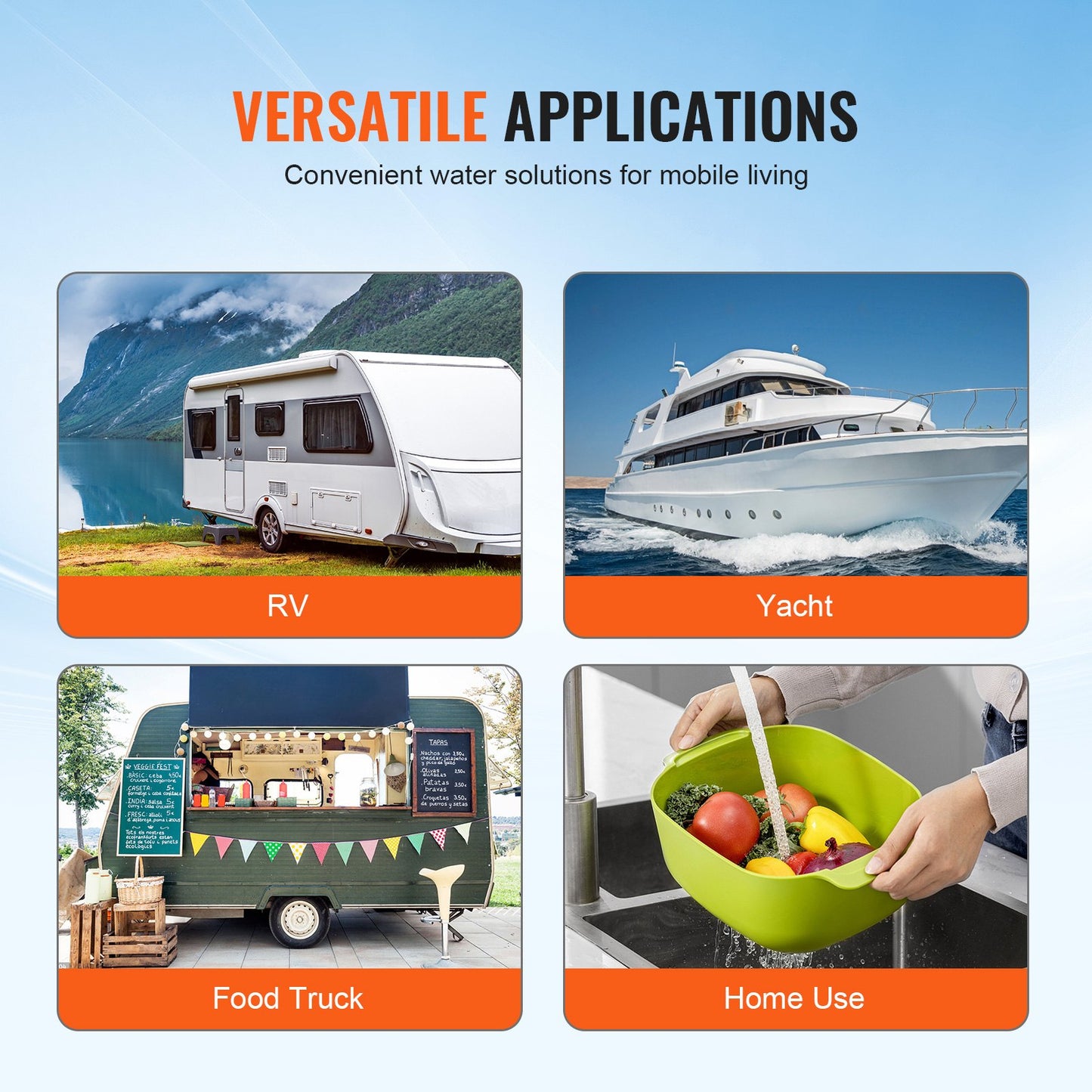 12V diaphragm pump 3GPM 11.36 L/min 4-chamber water pump pressure switch