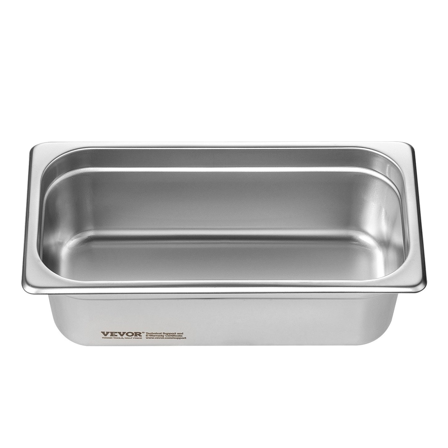 6-pack 1/3 storlek Hotellpannor Ångbordspanna rostfritt stål 4" djup