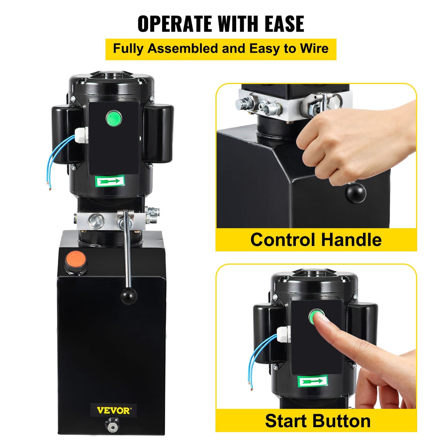 14L Car Lift Hydraulic Power Unit 60hz 1HP Hydraulic Pump Car Repair Hydraulic Metal Reservoir for Hydraulic Pump Power Unit Tractor Vehicle Car Lift