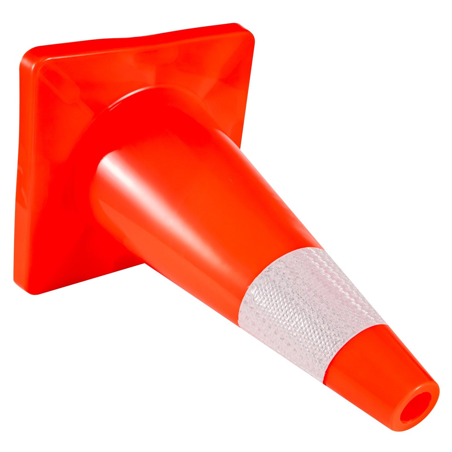 20Pack 18\" trafikkoner, säkerhetskoner för vägparkering PVC-bas, orange trafikkon med reflekterande kragar, riskkonstruktionskoner för hemtrafikparkering