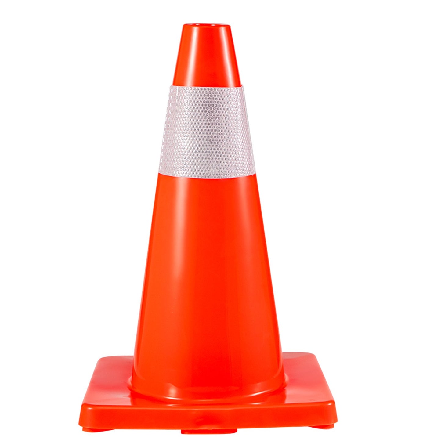 20Pack 18\" trafikkoner, säkerhetskoner för vägparkering PVC-bas, orange trafikkon med reflekterande kragar, riskkonstruktionskoner för hemtrafikparkering