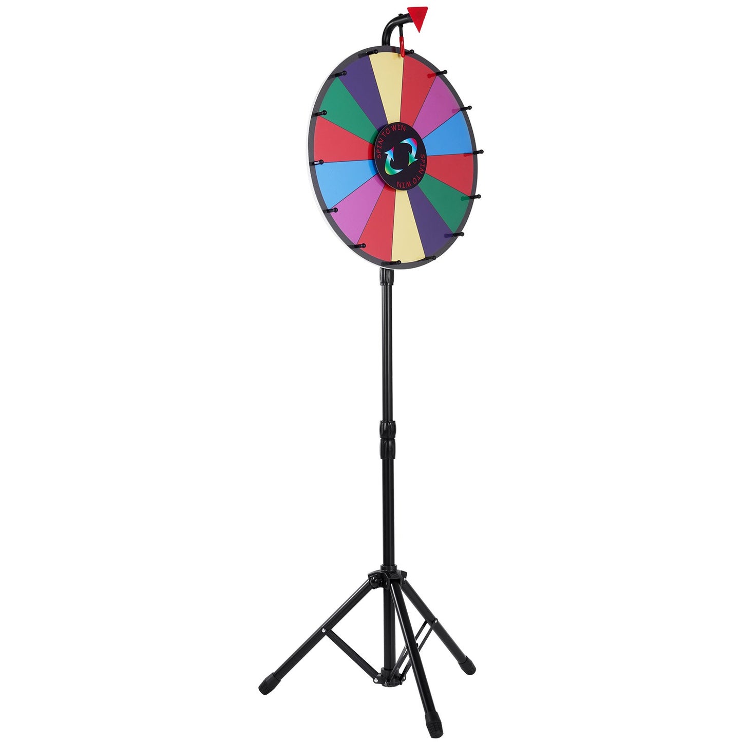 18” Prishjul Stativ Golvstativ Färg Prishjul Fortune Spinner 14 platser Dry Ease Tradeshow Fortune Spinning Game (18 tum)