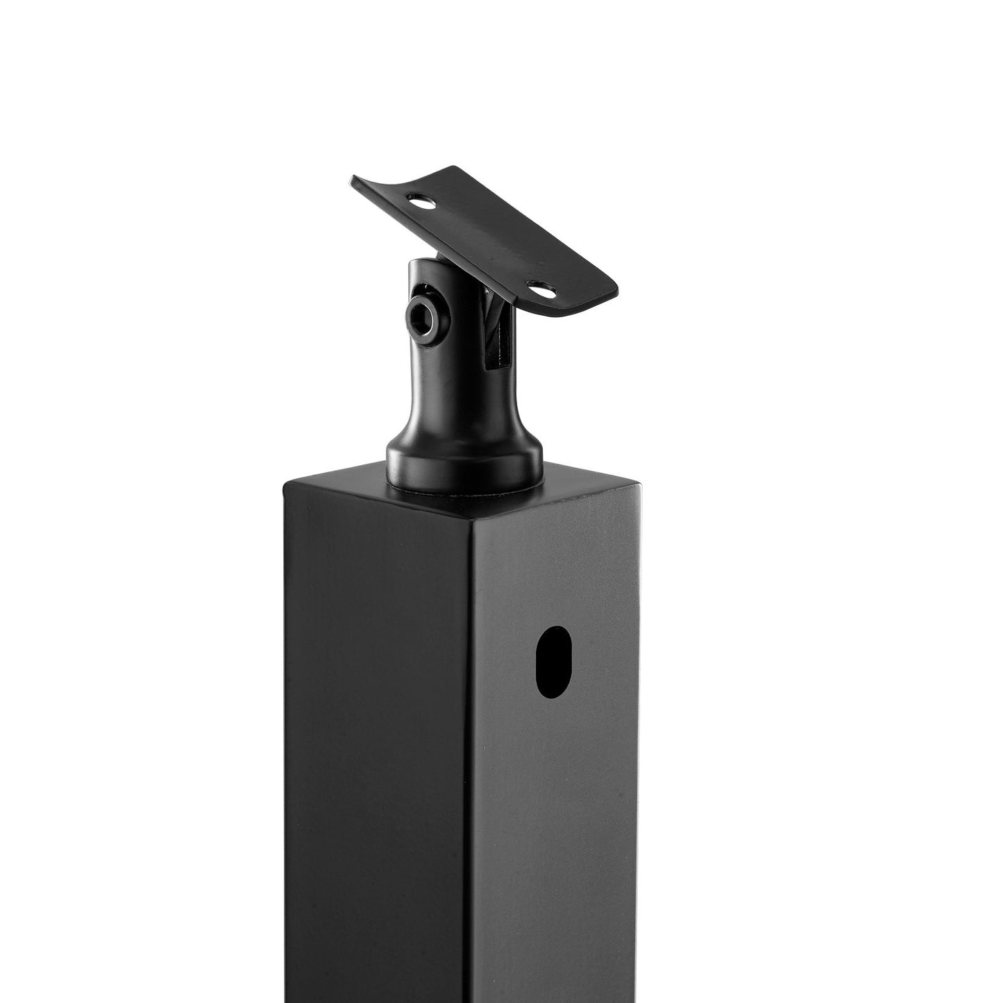 Cable Railing Post 42x2x2in 30° Angled Hole Stair Railing Post Black 1pc