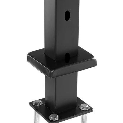 Cable Railing Post 36x1x2in 30° Angled Hole Stair Railing Post Black 1pc