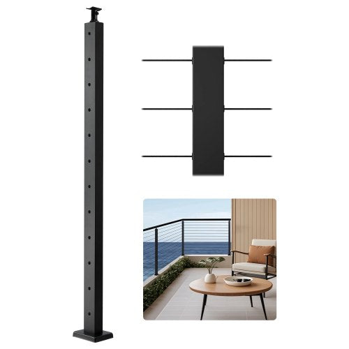 Cable railing post 42x2x2 inch pre-drilled post 1JZLGZXHS106AWJO6001V0 | EU