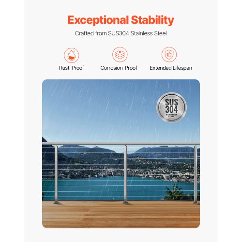 Cable Railing Post 36x1x2 inch Pre-drilled Post 1JZLGZXYS914I4BDB001V0