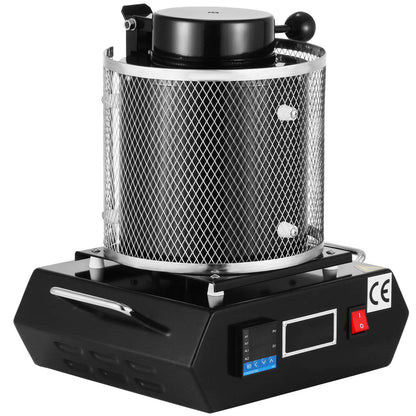 1KG guldsmältugn 1800W Digital smältugnsmaskin 1150℃ för gjutning Raffinering av ädelmetaller smälter guld Silver Tenn Aluminium