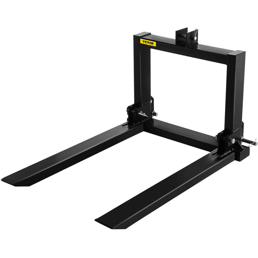 3-punktslyft pallgaffel 2000lbs, gaffelfäste för kategori 1 traktor, 25,5''x22''x41'', ståltraktor, tung utrustningsutrustning, för traktor, kompaktlastare