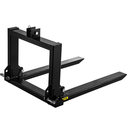 3-punktslyft pallgaffel 2000lbs, gaffelfäste för kategori 1 traktor, 25,5''x22''x41'', ståltraktor, tung utrustningsutrustning, för traktor, kompaktlastare