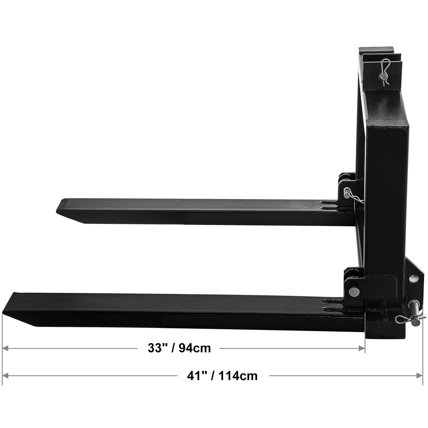 3-punktslyft pallgaffel 2000lbs, gaffelfäste för kategori 1 traktor, 25,5''x22''x41'', ståltraktor, tung utrustningsutrustning, för traktor, kompaktlastare