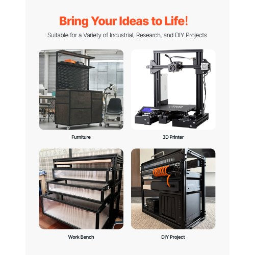 4PCS 47.2 inch (1200mm) T-Slot 2020 Aluminum Extruded Anodized Linear Rail | EU