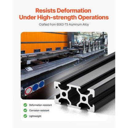 5 ST 59 tum (1500 mm) T-spår 2040 aluminiumextruderad anodiserad linjärskena |  EU