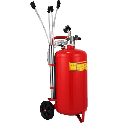 5 gallon/22,7L oljeutsug, bärbar luftpneumatisk spilloljeutsug Garageutsug Dräneringstank