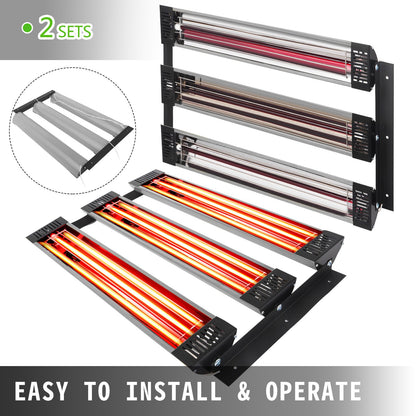 Infrarot-Heiz-Sprühkabinenlampe zum Lackieren, 2 set, 3000 W