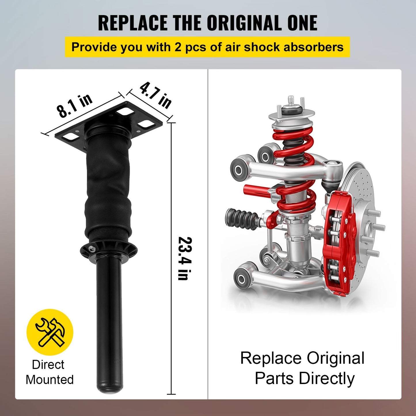 Rear Cab Air Shock Absorber for International Prostar 2008+ 3595977C96 3595977C95 Cab Air Shock Absorber Dampens driving vibration (two pieces (one pair))