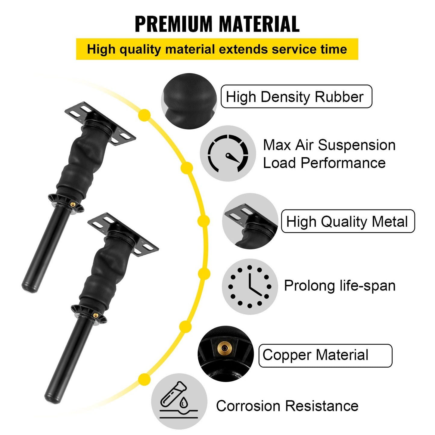 Rear Cab Air Shock Absorber for International Prostar 2008+ 3595977C96 3595977C95 Cab Air Shock Absorber Dampens driving vibration (two pieces (one pair))