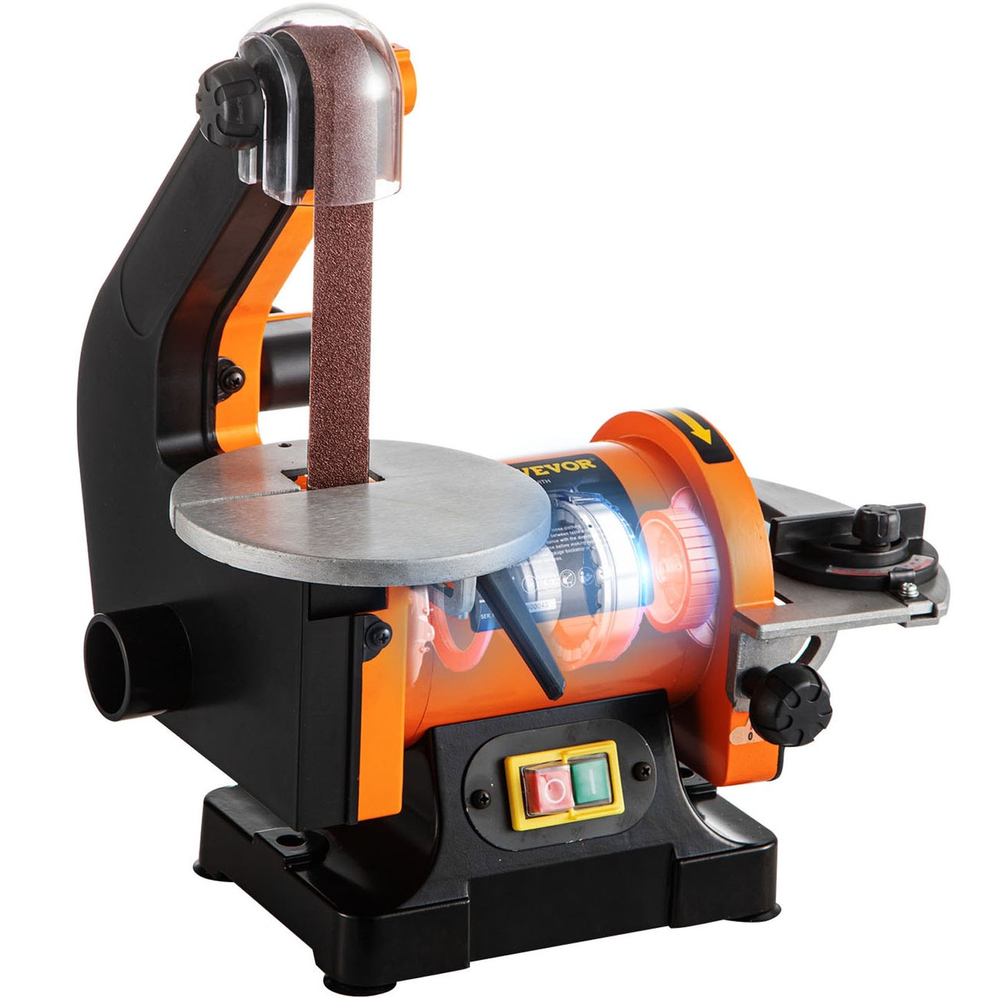 Electric Belt Sander 5 Inch Electric Belt and Disc Sander 300W Abrasive Grinder 2950 RPM Variable Speed Metal Bench Grinder Workshop Grinding Grinding Machine