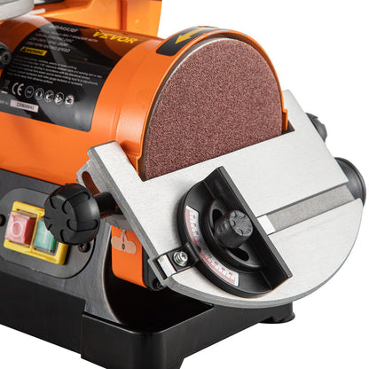 Electric Belt Sander 5 Inch Electric Belt and Disc Sander 300W Abrasive Grinder 2950 RPM Variable Speed Metal Bench Grinder Workshop Grinding Grinding Machine