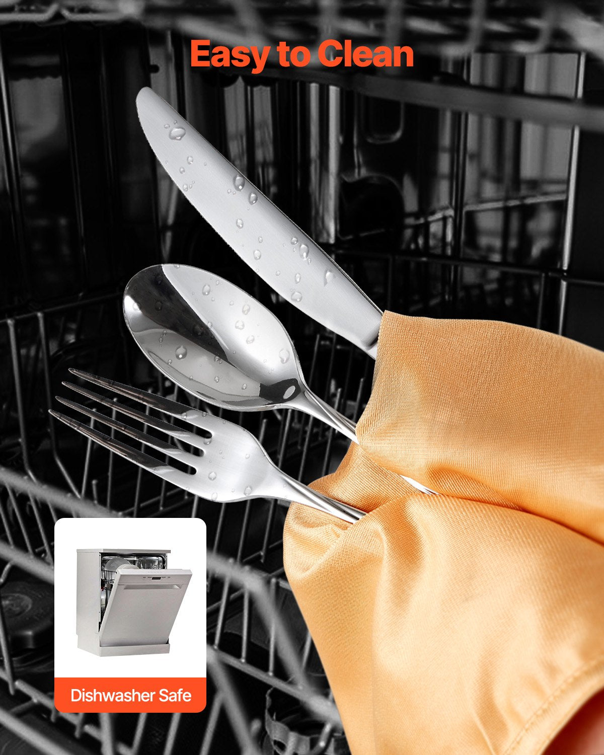 30-piece silver cutlery set stainless steel cutlery cutlery for 6