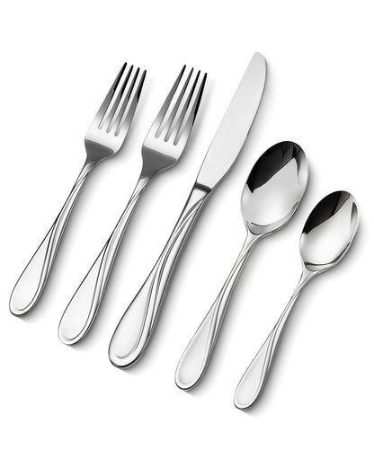30-piece silver cutlery set stainless steel cutlery cutlery for 6