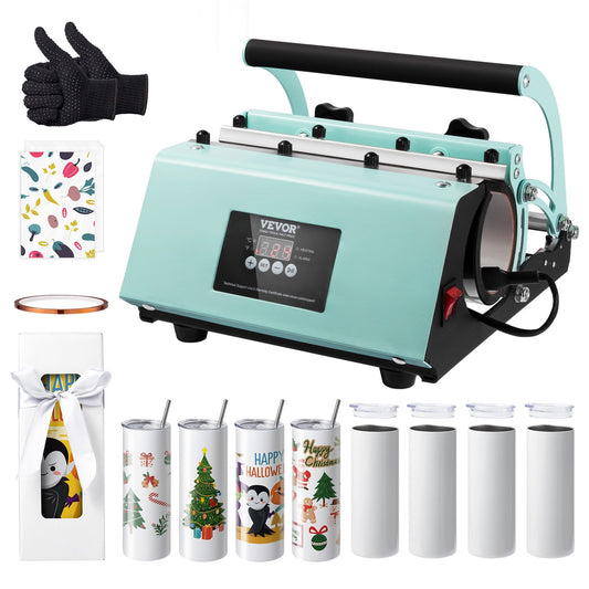 Tumbler Heat Press Machine Tumbler Press Set med 8 sublimationstumlare