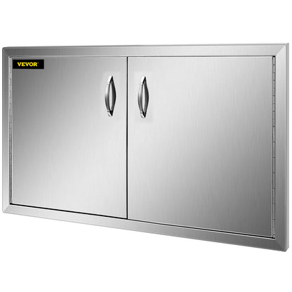 Vevor 34" X 19" Bbq-dörr åtkomstdörr i rostfritt stål Island Outdoor Garden Patio