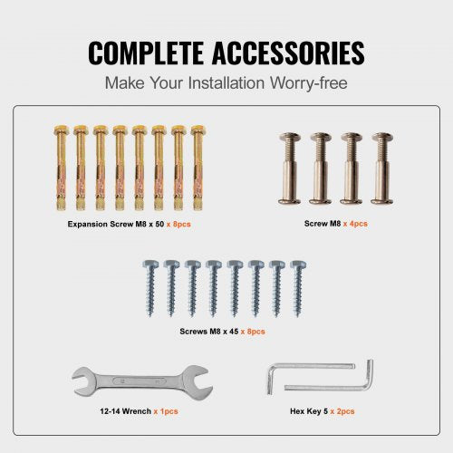 3FT Adjustable Wrought Iron Handrail Fits 3-Step Outdoor Stairs/Staircases | EU