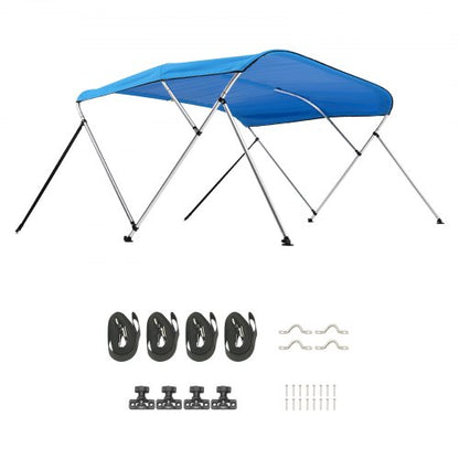 3 Bow Boat Bimini Toppar 72"Lx(79"-84")B x 46"H Markiskapell Pacific Blue |  EU