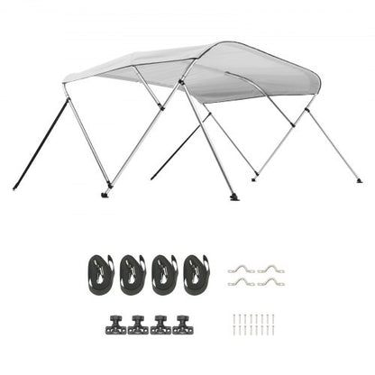 3 Bow Boat Bimini Toppar 72"Lx(79"-84")B x 46"H Markiskapell ljusgrå |  EU