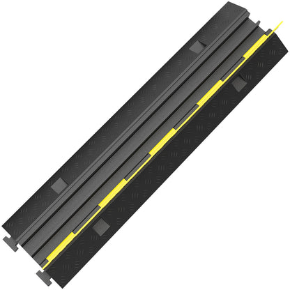 3er-Pack mit 2 Stück, Tragkraft 11000 lbs pro Achse, Schutzdraht, Rampe, Auffahrt, Gummi-Verkehrsbarriere, Kabelschutz