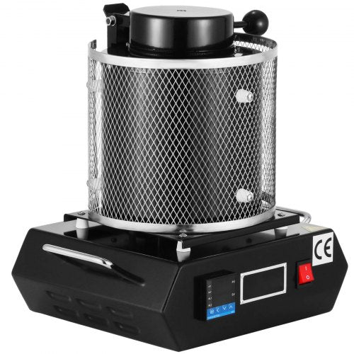 3KG guldsmältugn 1400W Digital smältugnsmaskin 1150℃ för gjutning Raffinering av ädelmetaller Guld Silver Tenn Aluminium |  EU