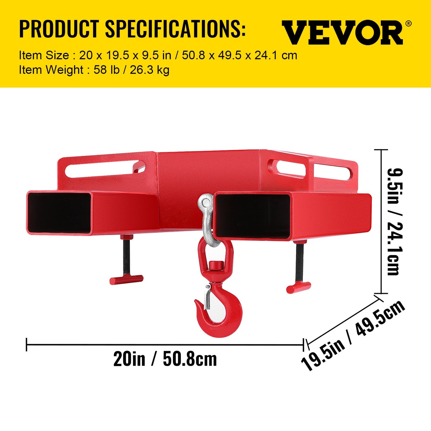 3 Tonnen Gabelstapler-Hebehaken, 6000 £/3000 kg Tragkraft, Gabelstapler, Schwenkhaken, Mobilkran, Gabelstapler-Zubehör