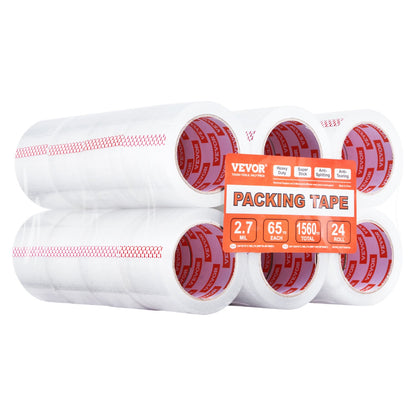 Klar packtejp 24 rullar 65 yards kraftig klar packtejp 2,7 mil